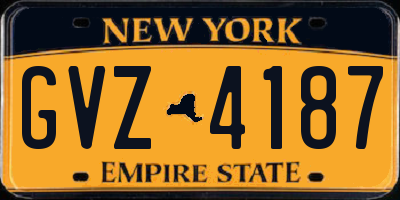 NY license plate GVZ4187