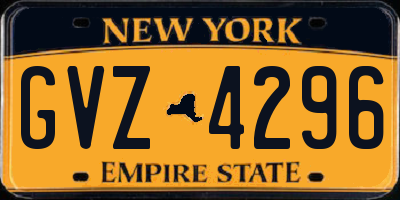 NY license plate GVZ4296