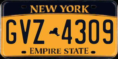 NY license plate GVZ4309
