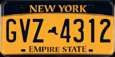 NY license plate GVZ4312