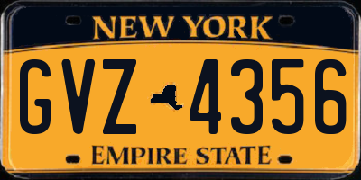 NY license plate GVZ4356