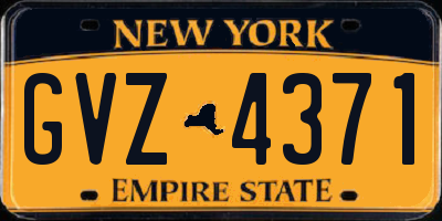 NY license plate GVZ4371