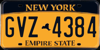 NY license plate GVZ4384