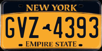 NY license plate GVZ4393