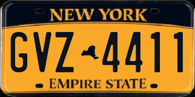 NY license plate GVZ4411