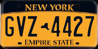 NY license plate GVZ4427