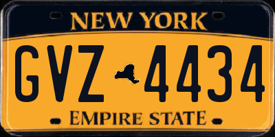 NY license plate GVZ4434