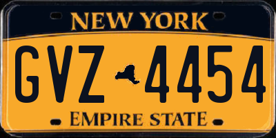 NY license plate GVZ4454