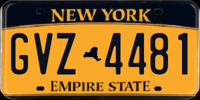 NY license plate GVZ4481