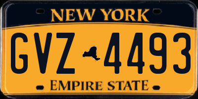 NY license plate GVZ4493