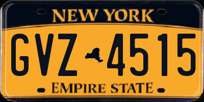 NY license plate GVZ4515