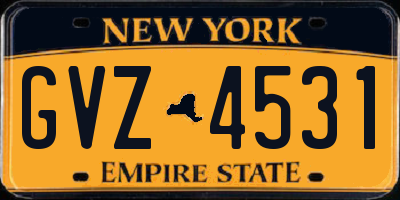 NY license plate GVZ4531