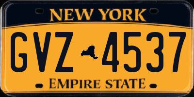 NY license plate GVZ4537