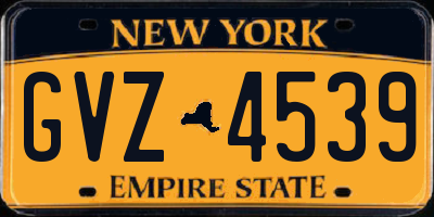 NY license plate GVZ4539
