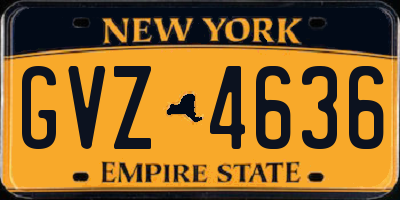 NY license plate GVZ4636