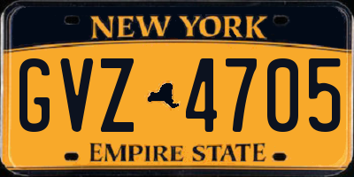 NY license plate GVZ4705