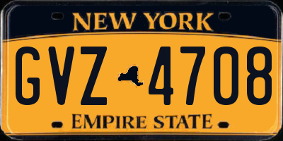 NY license plate GVZ4708