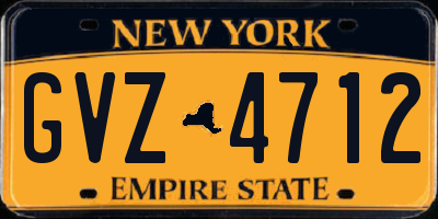 NY license plate GVZ4712