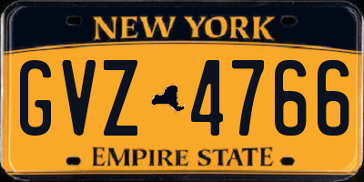 NY license plate GVZ4766