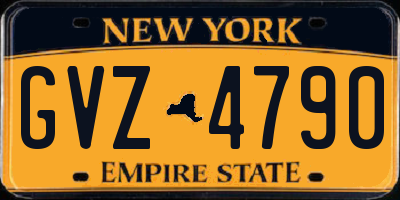 NY license plate GVZ4790