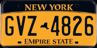 NY license plate GVZ4826