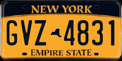 NY license plate GVZ4831