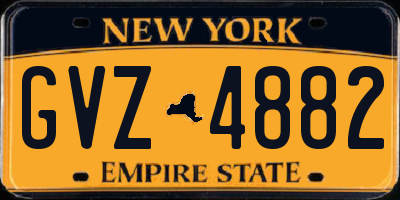 NY license plate GVZ4882