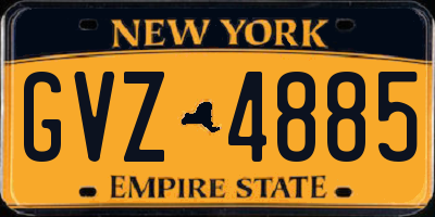 NY license plate GVZ4885