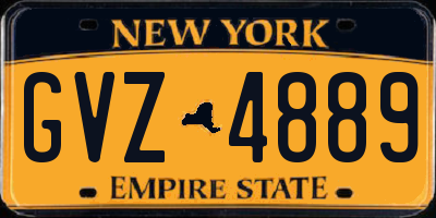 NY license plate GVZ4889