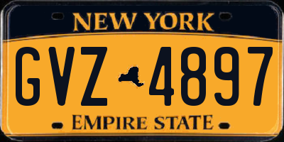 NY license plate GVZ4897