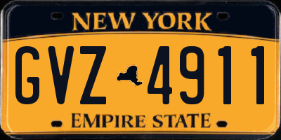 NY license plate GVZ4911