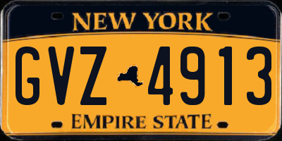 NY license plate GVZ4913