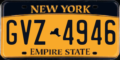 NY license plate GVZ4946