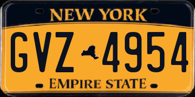 NY license plate GVZ4954