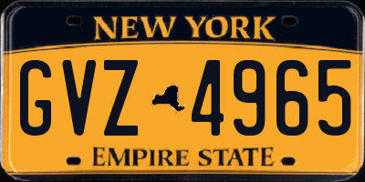 NY license plate GVZ4965