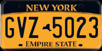 NY license plate GVZ5023