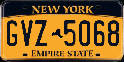 NY license plate GVZ5068