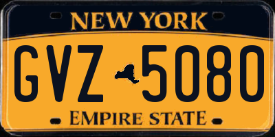 NY license plate GVZ5080
