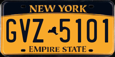 NY license plate GVZ5101