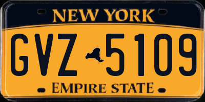 NY license plate GVZ5109