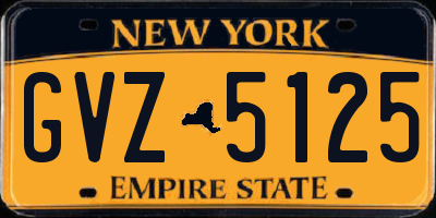 NY license plate GVZ5125