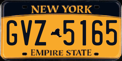 NY license plate GVZ5165