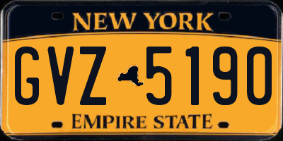 NY license plate GVZ5190