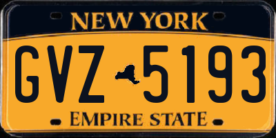 NY license plate GVZ5193