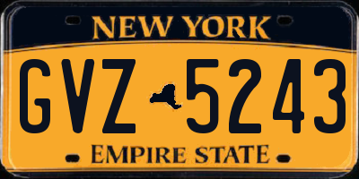 NY license plate GVZ5243