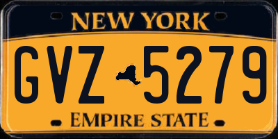 NY license plate GVZ5279