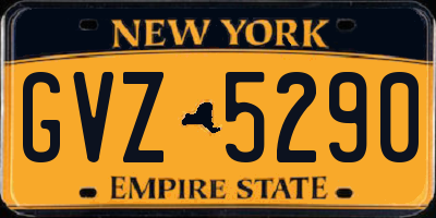 NY license plate GVZ5290