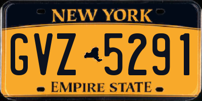 NY license plate GVZ5291