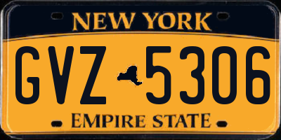 NY license plate GVZ5306