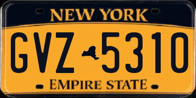 NY license plate GVZ5310